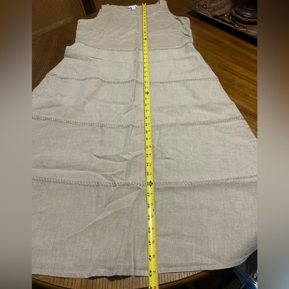 J. Jill Midi Linen Dress Pockets Size Small Tall - Picture 7 of 11